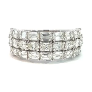 Three Row Diamond Band