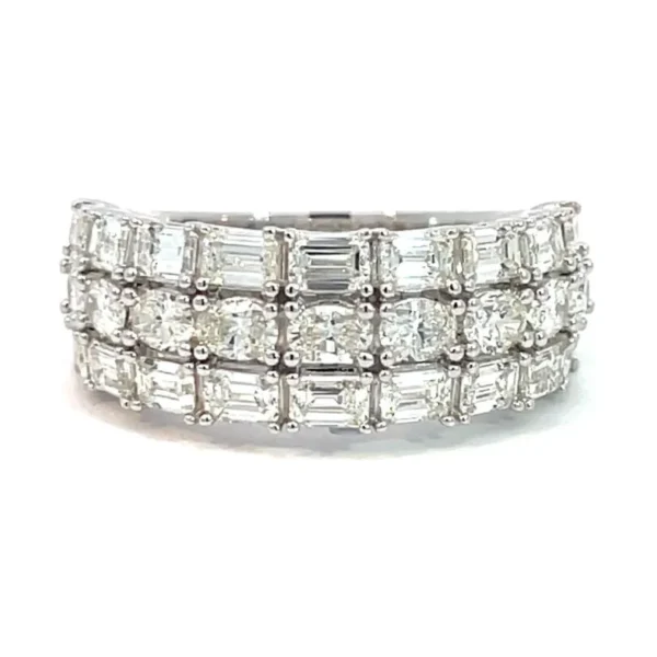 Three Row Diamond Band