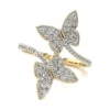 Butterfly Diamond Bypass Ring
