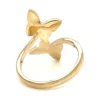 Diamond Butterfly Bypass Ring