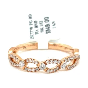 Twisted Diamond Band Ring