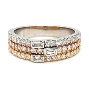 Tritone Diamond Band Ring