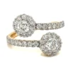 Diamond Bypass Halo Ring