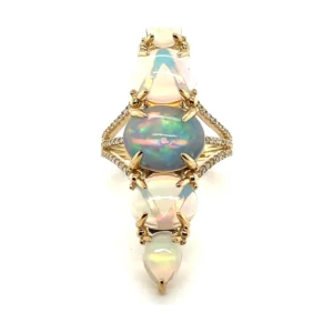Opal Diamond Ring