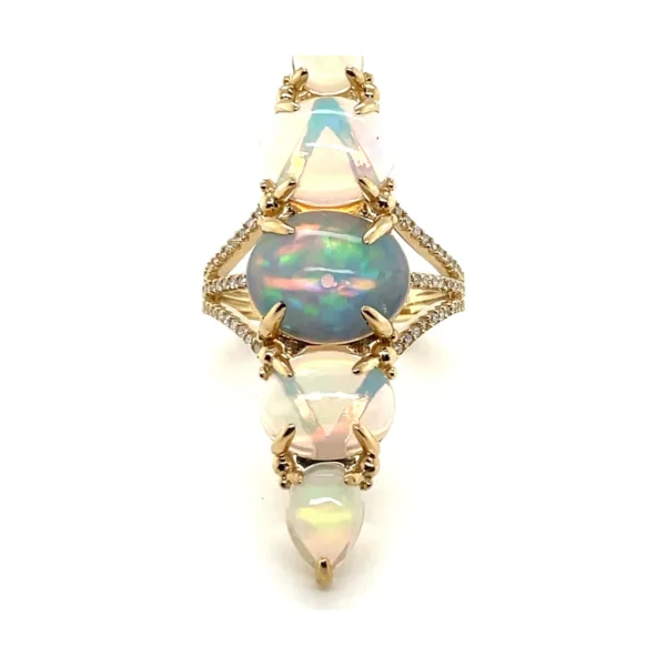 Opal Diamond Ring