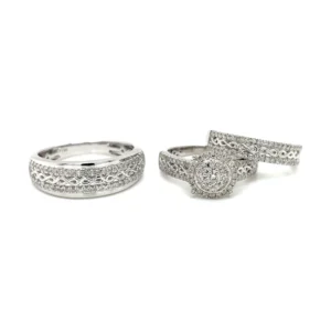 Diamond Cluster Ring Set