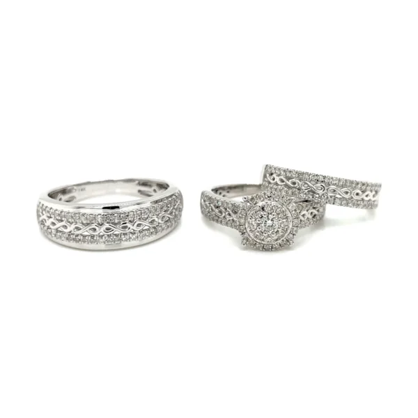 Diamond Cluster Ring Set