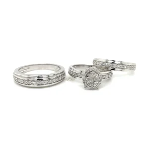 Diamond Cluster Ring Set
