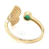 Emerald Diamond Open Ring