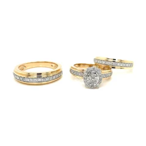 Diamond Cluster Ring Set