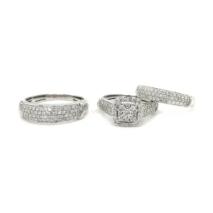 Diamond Cluster Ring Set