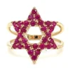 Star David Gemstone Ring