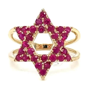 Star David Gemstone Ring