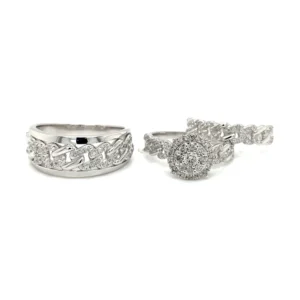 Diamond Cluster Ring Set