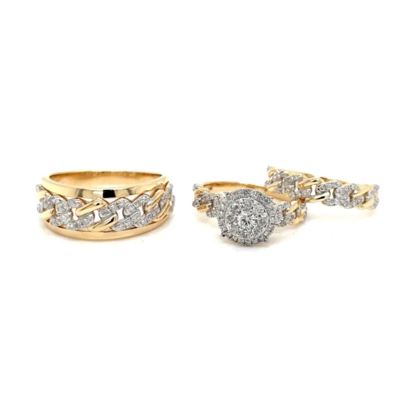 Diamond Cluster Ring Set