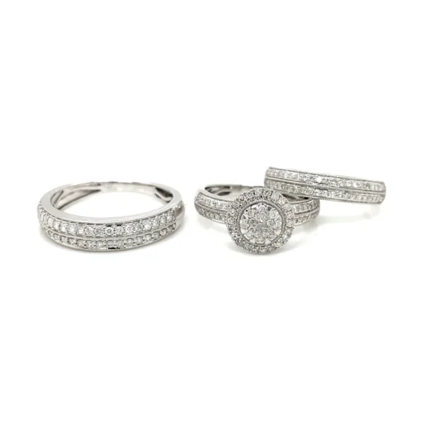 Diamond Cluster Ring Set