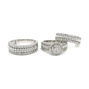 Diamond Cluster Ring Set