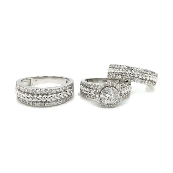 Diamond Cluster Ring Set