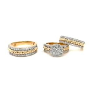 Diamond Cluster Ring Set