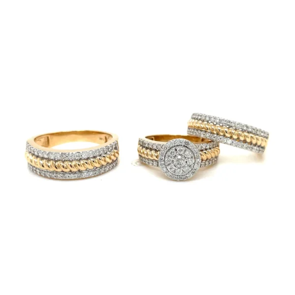 Diamond Cluster Ring Set