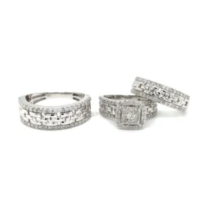 Diamond Cluster Ring Set