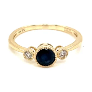 Sapphire Diamond Gold Ring