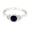 Sapphire Diamond Three Ring