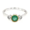 Emerald Three Stone Ring