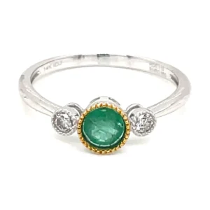 Emerald Three Stone Ring