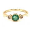 Emerald Diamond Bezel Ring
