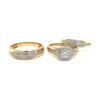 Diamond Cluster Ring Set