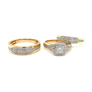 Diamond Cluster Ring Set