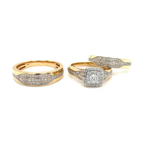 Diamond Cluster Ring Set