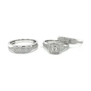 Diamond Cluster Ring Set