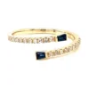 Bypass Sapphire Diamond Ring