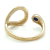 Sapphire Open Teardrop Ring