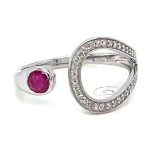 Open Ruby Diamond Ring