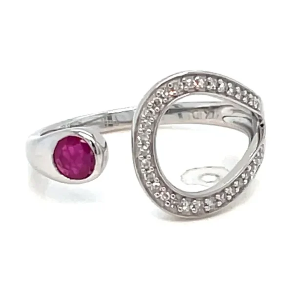 Open Ruby Diamond Ring