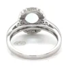 Oval Aquamarine Halo Ring
