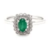 Oval Emerald Halo Ring