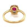 Oval Ruby Halo Ring