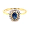 Oval Sapphire Halo Ring
