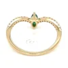 Marquise Emerald Chevron Ring