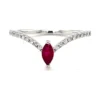 Marquise Ruby Chevron Ring