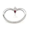 Marquise Ruby Chevron Ring