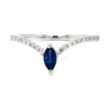 Marquise Sapphire Chevron Ring