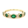 Emerald Diamond Stackable Ring