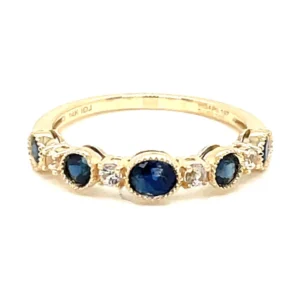 Sapphire Diamond Gold Ring