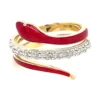 Red Enamel Snake Ring
