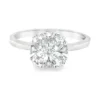 Aquamarine Floral Cluster Ring